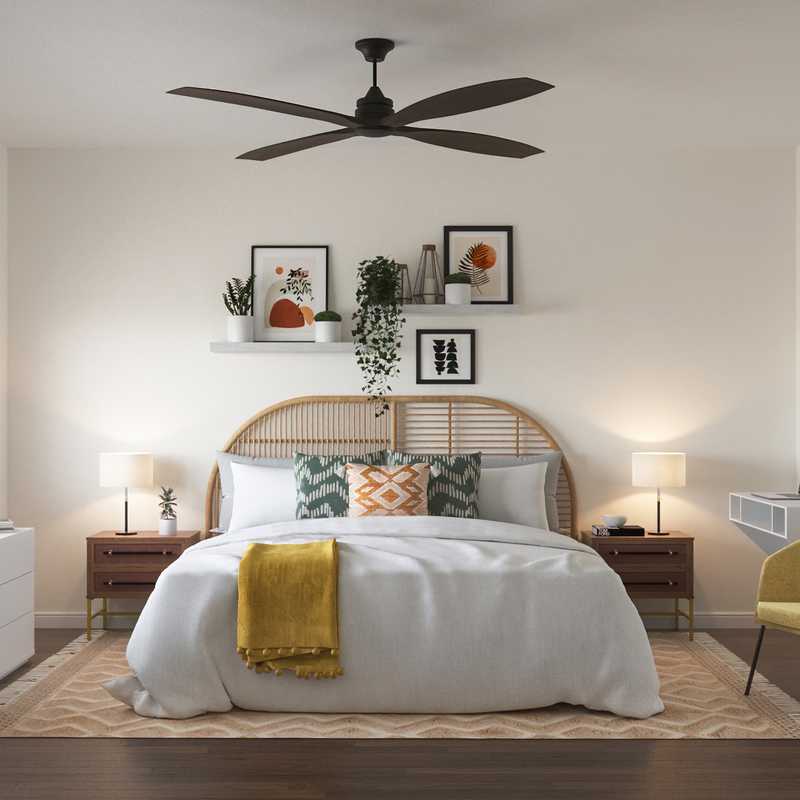 Modern, Eclectic, Bohemian, Transitional Bedroom Design by Havenly Interior Designer Shruti