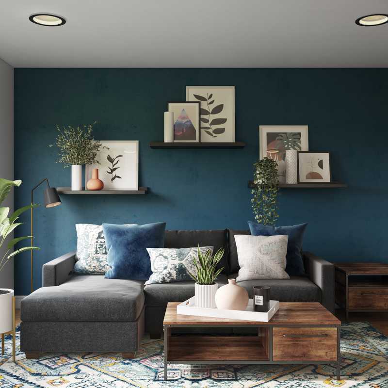 Contemporary, Modern, Minimal Living Room Design by Havenly Interior Designer Lindsay