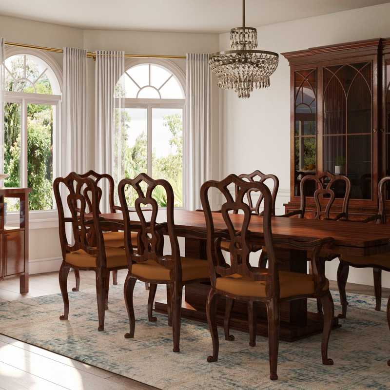Classic, Transitional Dining Room Design by Havenly Interior Designer Elyse