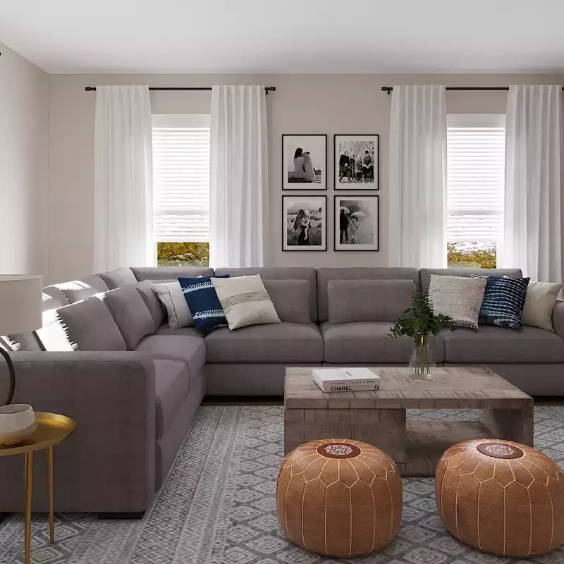 Modern, Classic, Transitional Living Room Design by Havenly Interior Designer Sam