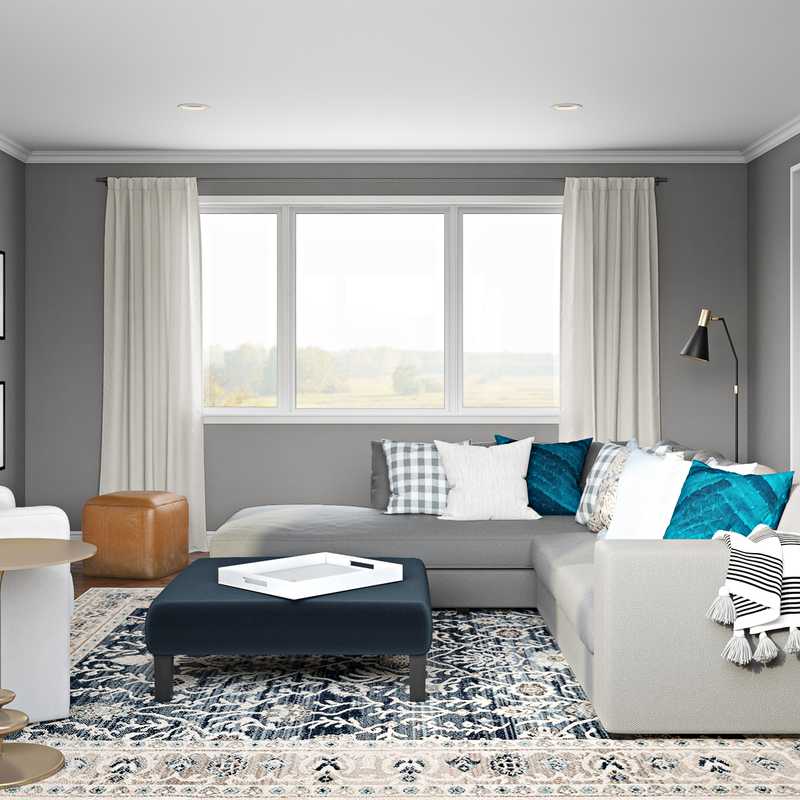 Classic, Farmhouse Living Room Design by Havenly Interior Designer Vivian