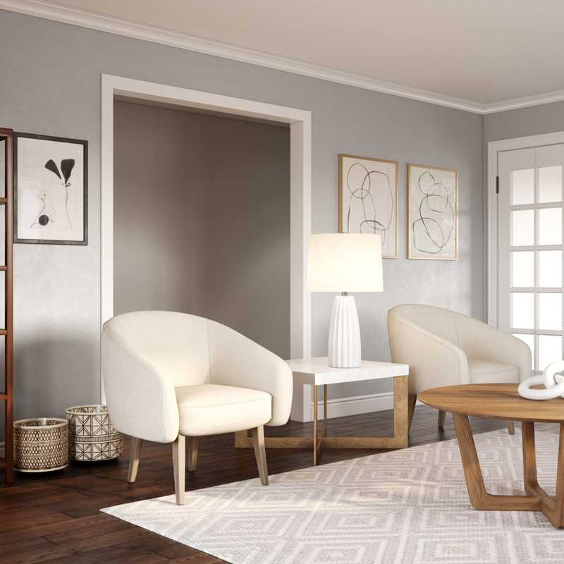 Classic, Coastal, Midcentury Modern Living Room Design by Havenly Interior Designer Julia