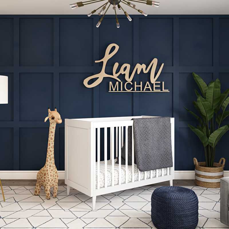 Contemporary, Modern, Minimal Nursery Design by Havenly Interior Designer Brooke