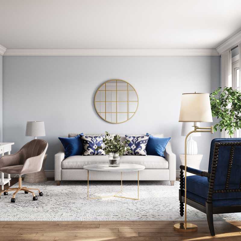 Transitional Living Room Design by Havenly Interior Designer Paige