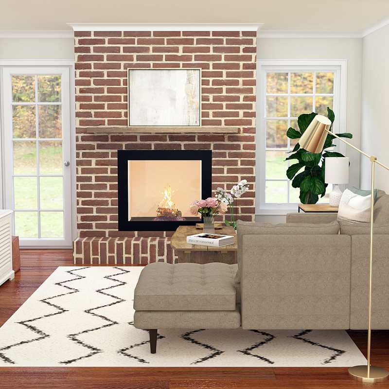 Eclectic Living Room Design by Havenly Interior Designer Vivian