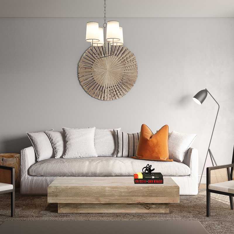 Bohemian, Glam Living Room Design by Havenly Interior Designer Emilee