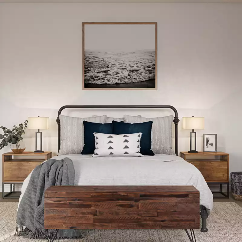 Modern, Industrial, Rustic, Transitional Bedroom Design by Havenly Interior Designer Danielle