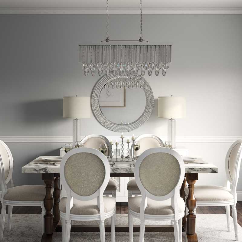 Classic, Glam Dining Room Design by Havenly Interior Designer Paige
