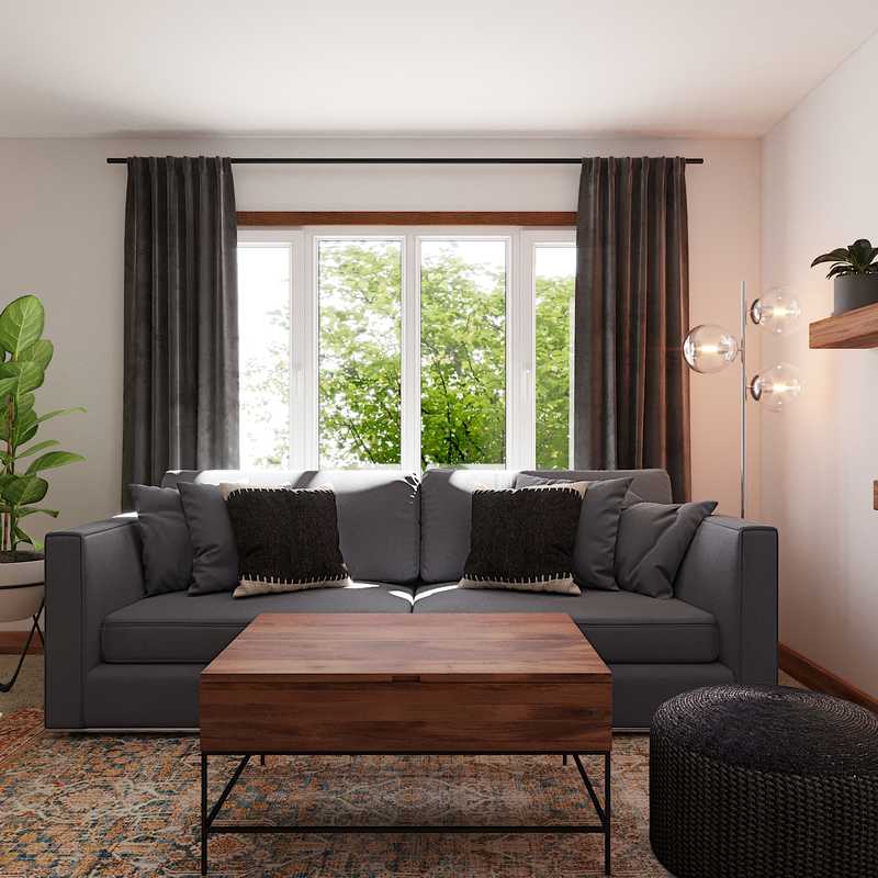 Midcentury Modern, Scandinavian Living Room Design by Havenly Interior Designer Kyla