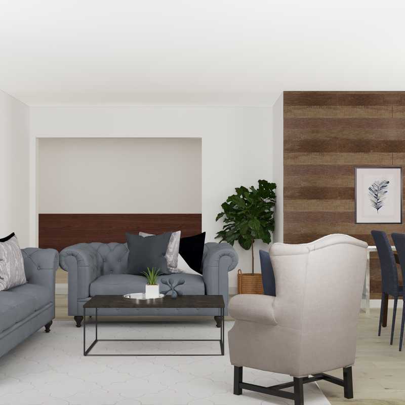 Contemporary, Glam Living Room Design by Havenly Interior Designer Karen