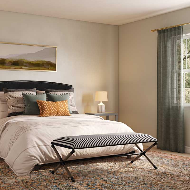 Modern, Vintage Bedroom Design by Havenly Interior Designer Caroline