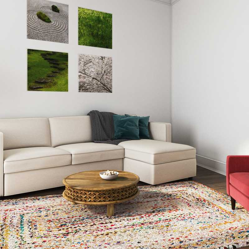 Eclectic, Bohemian Living Room Design by Havenly Interior Designer Nicole