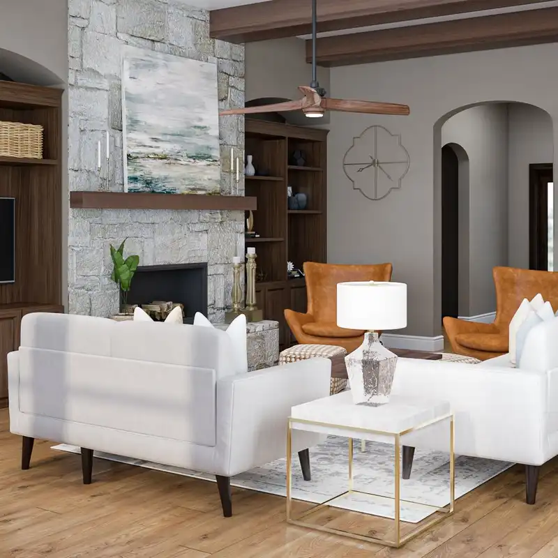 Glam Living Room Design by Havenly Interior Designer Erica