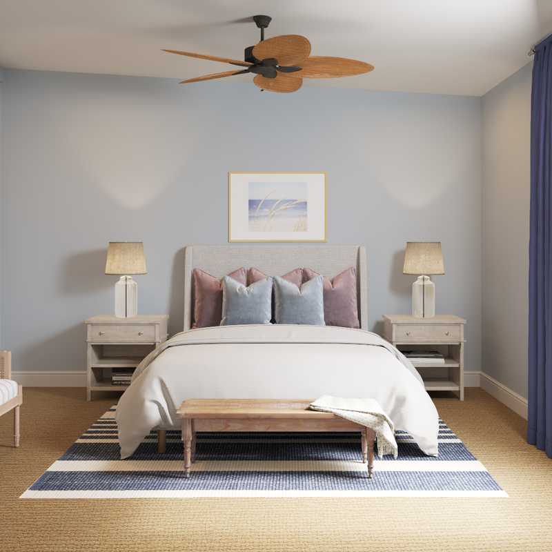 Bohemian, Coastal Bedroom Design by Havenly Interior Designer Sophia