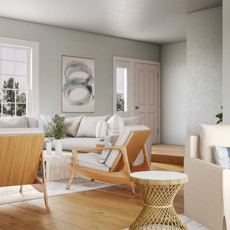 Contemporary, Classic, Bohemian, Coastal, Transitional, Scandinavian Living Room Design by Havenly Interior Designer Lisa