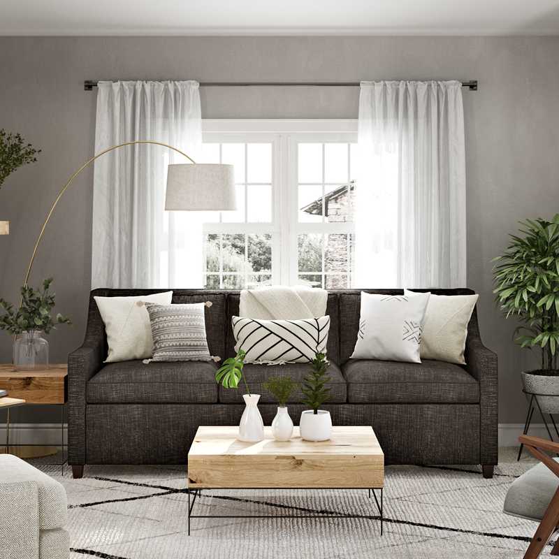 Midcentury Modern, Scandinavian Living Room Design by Havenly Interior Designer Olivia