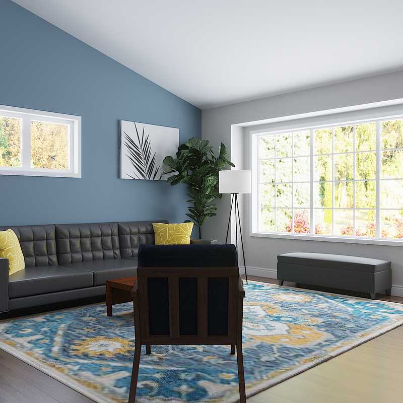 Midcentury Modern, Minimal Living Room Design by Havenly Interior Designer Susannah