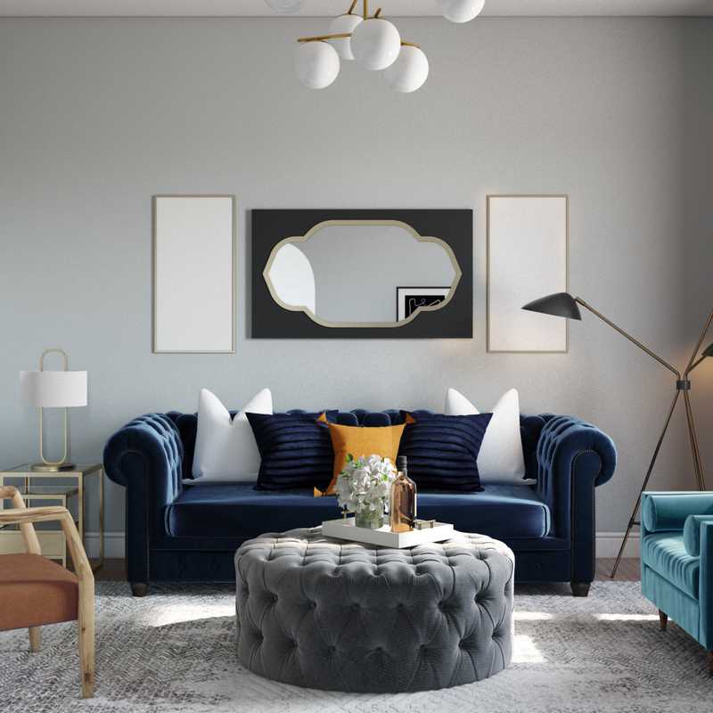 Eclectic Living Room Design by Havenly Interior Designer Brady