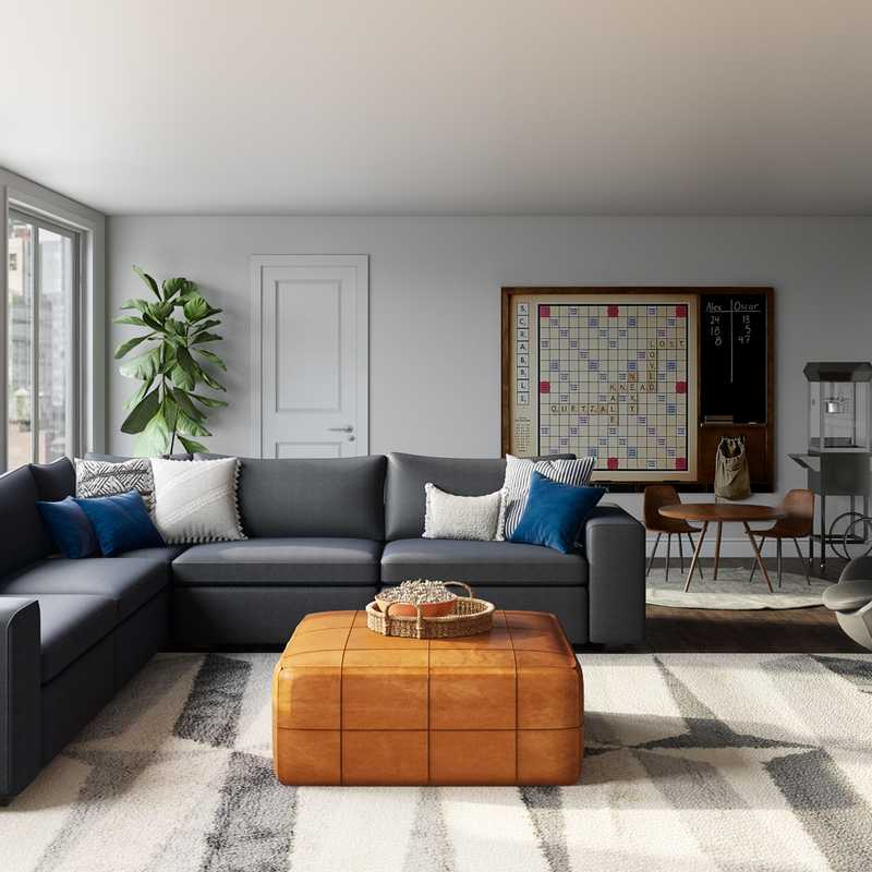 Contemporary, Eclectic Living Room Design by Havenly Interior Designer Natalie