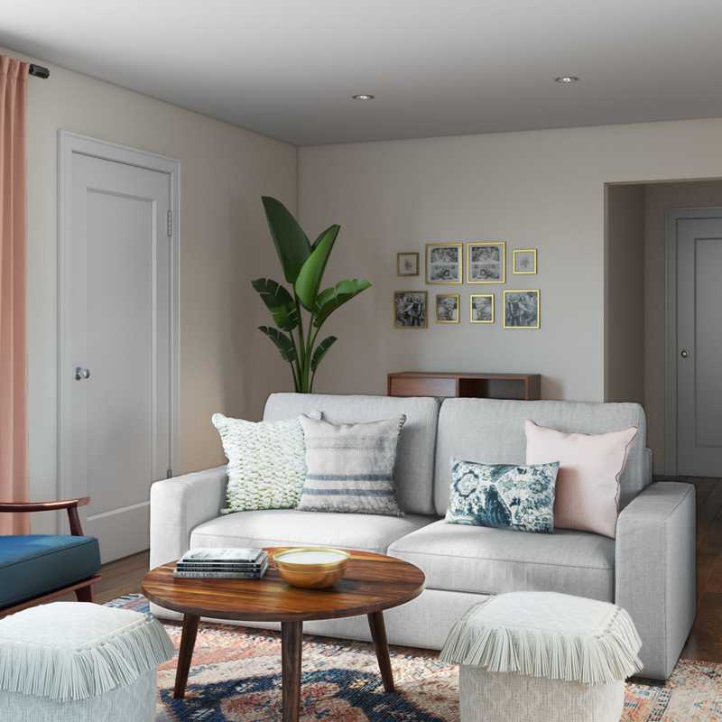 Modern, Bohemian Living Room Design by Havenly Interior Designer Matthew
