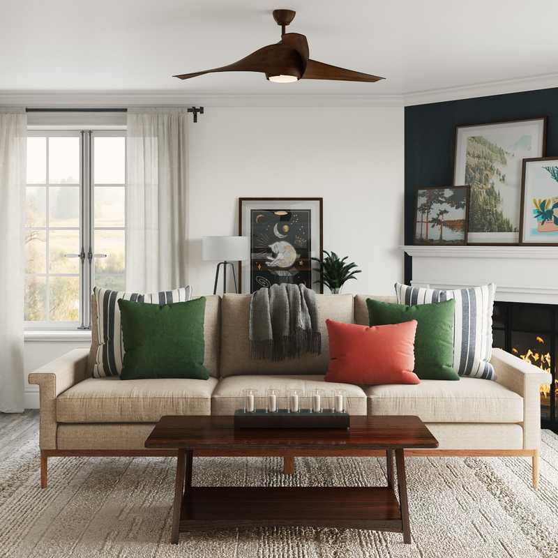 Midcentury Modern Living Room Design by Havenly Interior Designer Allison
