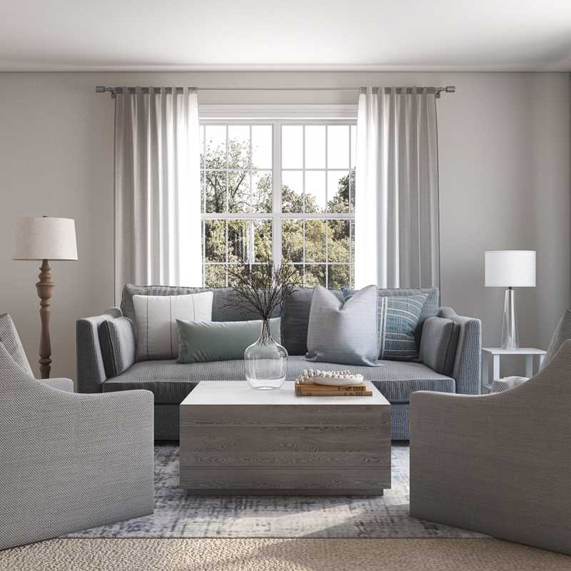 Classic, Coastal Living Room Design by Havenly Interior Designer Laura