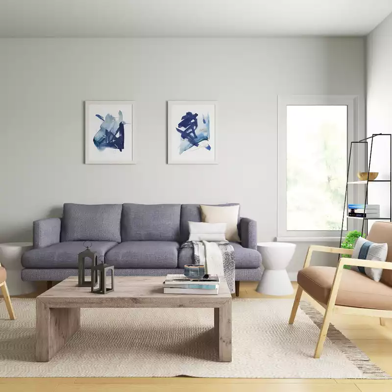 Midcentury Modern, Scandinavian Living Room Design by Havenly Interior Designer Allison