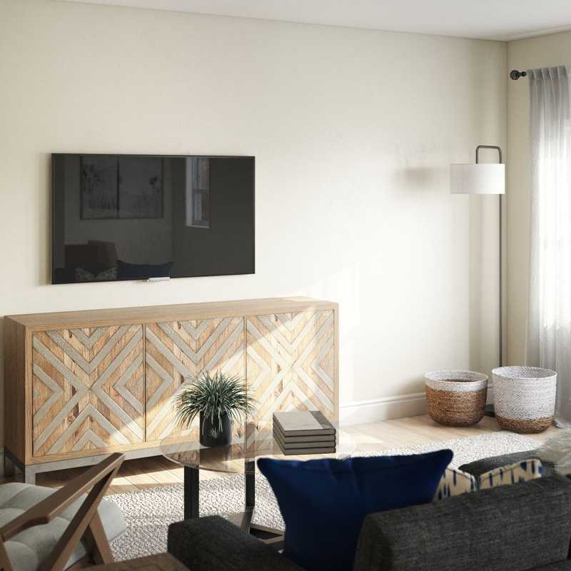 Bohemian, Scandinavian Living Room Design by Havenly Interior Designer Tiffany