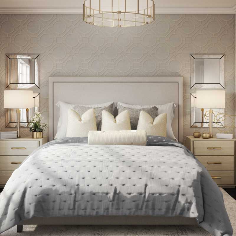 Contemporary, Glam Bedroom Design by Havenly Interior Designer Karen