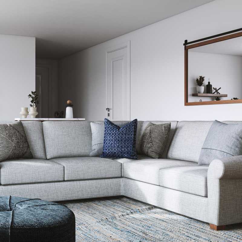 Classic, Farmhouse Living Room Design by Havenly Interior Designer Sofia