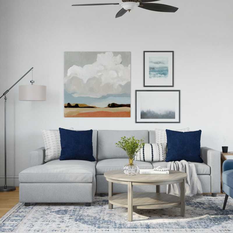 Modern, Farmhouse Living Room Design by Havenly Interior Designer Marsha