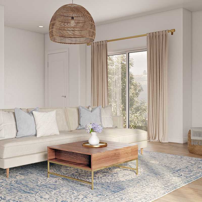 Bohemian, Scandinavian Living Room Design by Havenly Interior Designer Janice