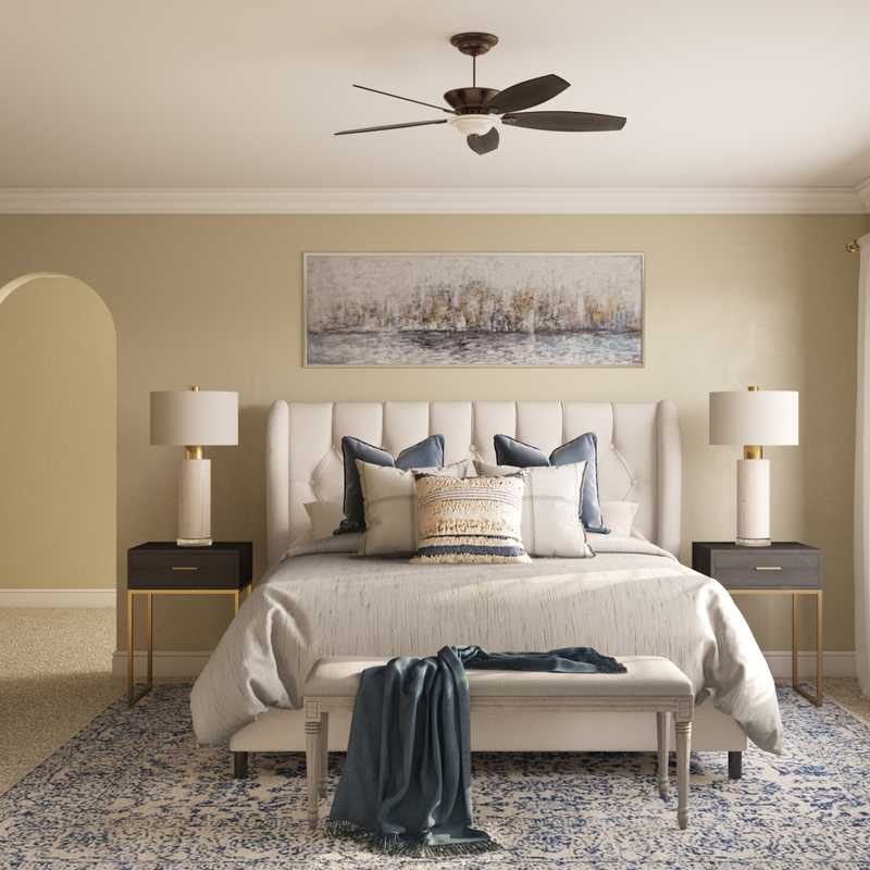 Coastal, Farmhouse Bedroom Design by Havenly Interior Designer Merna