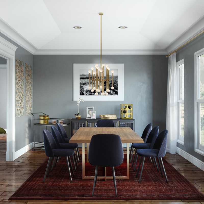 Modern, Midcentury Modern Dining Room Design by Havenly Interior Designer Abi