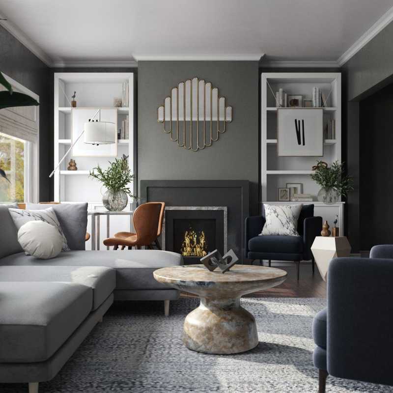 Modern, Eclectic, Bohemian Living Room Design by Havenly Interior Designer Carlie