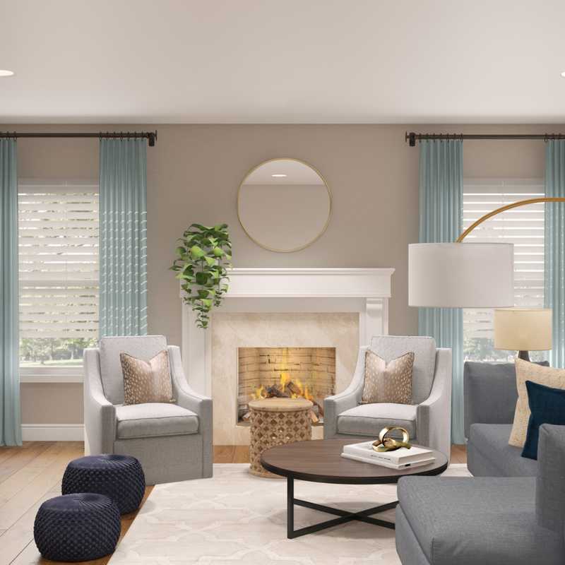 Classic, Coastal, Transitional Living Room Design by Havenly Interior Designer Britney