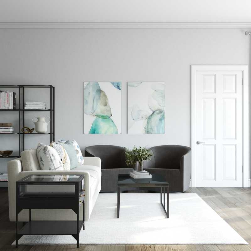 Modern, Classic Living Room Design by Havenly Interior Designer Makenzie