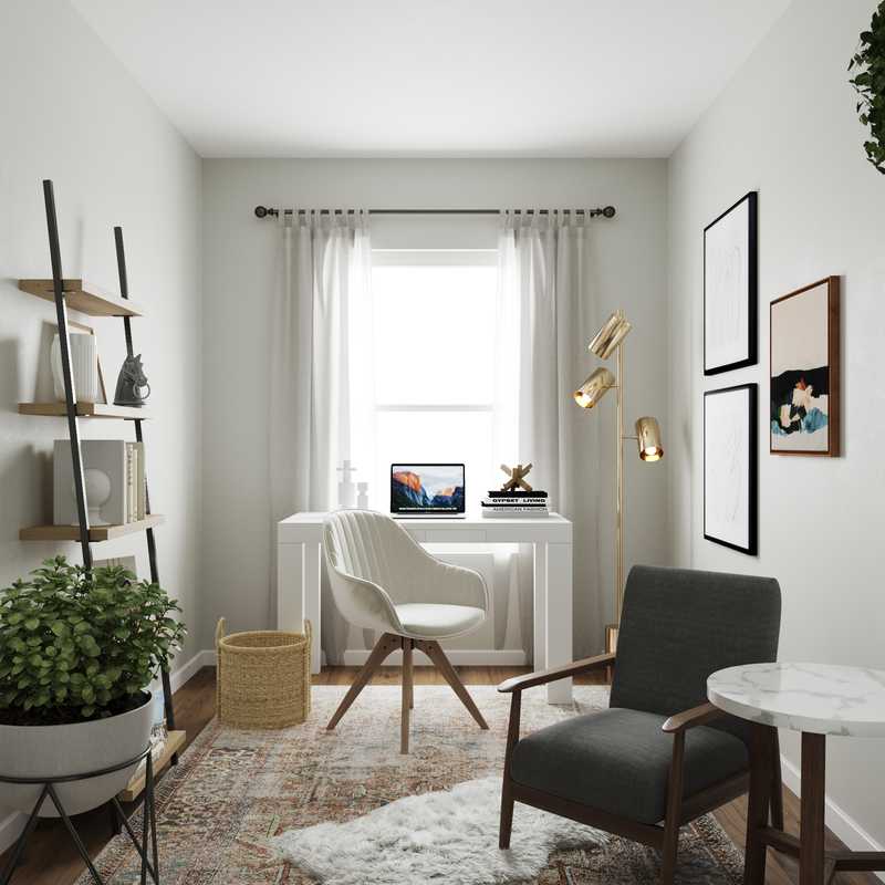 Modern, Bohemian, Scandinavian Office Design by Havenly Interior Designer Emilee