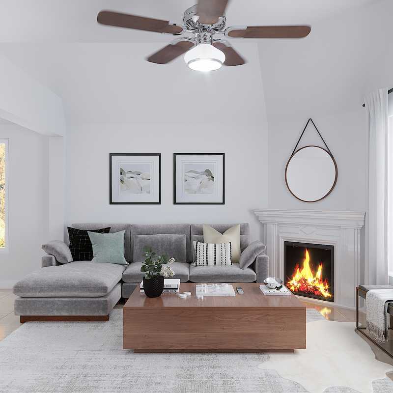 Modern, Minimal Living Room Design by Havenly Interior Designer Maria