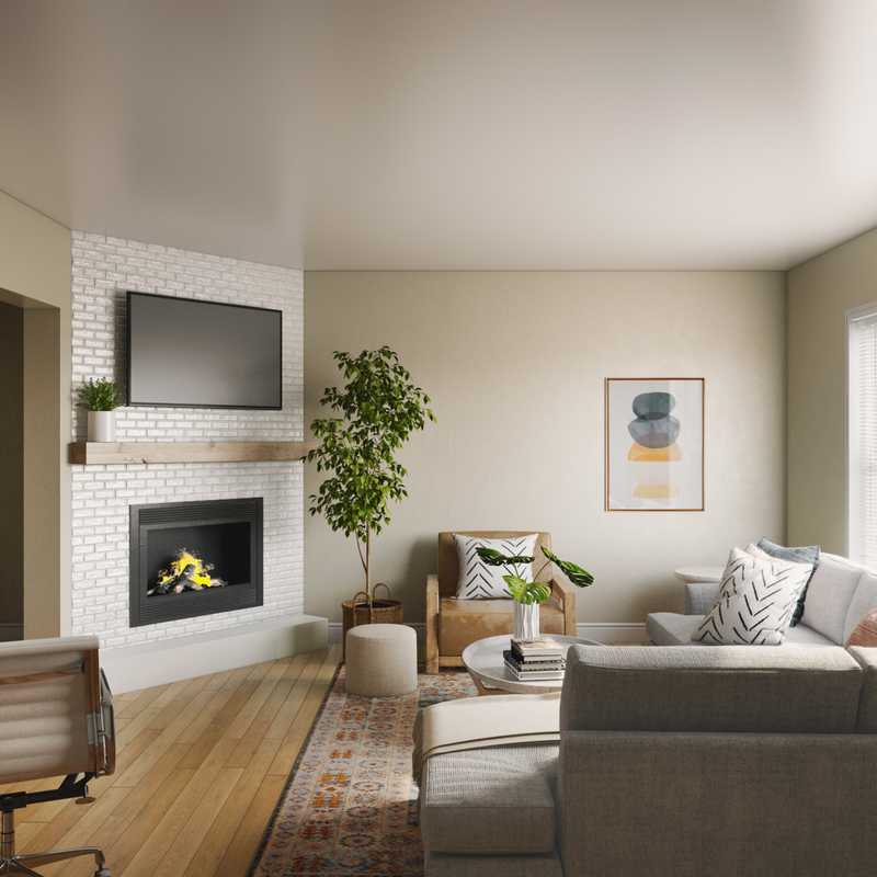 Bohemian, Scandinavian Living Room Design by Havenly Interior Designer Marsha