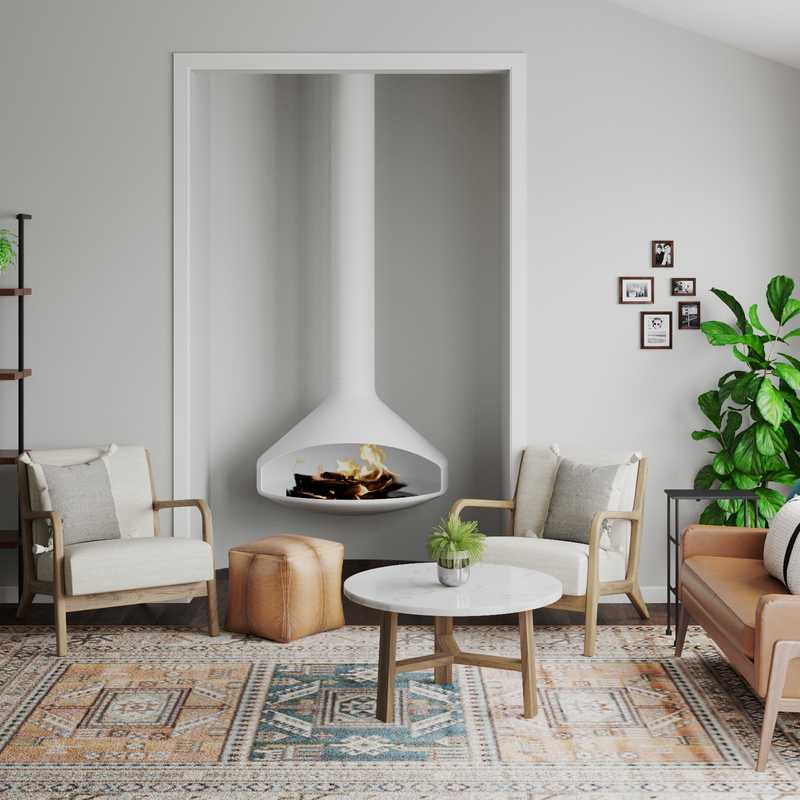Midcentury Modern Living Room Design by Havenly Interior Designer Megan