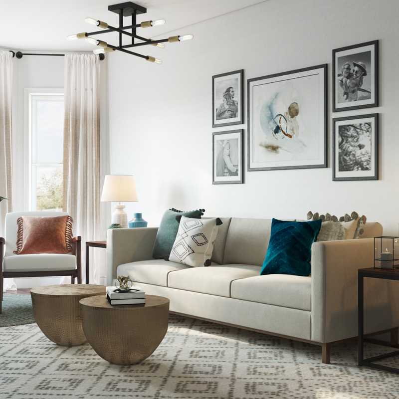 Bohemian, Global, Scandinavian Living Room Design by Havenly Interior Designer Fendy