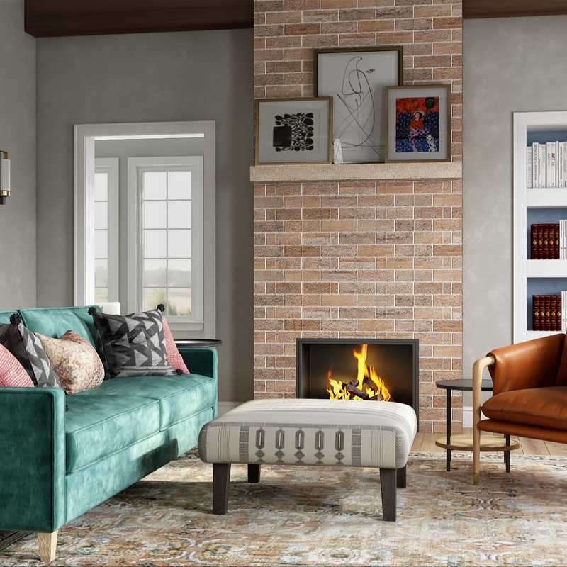 Eclectic, Bohemian Living Room Design by Havenly Interior Designer Adrian