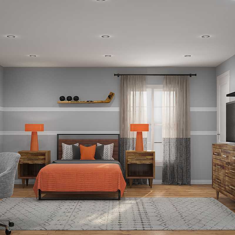 Classic, Industrial, Transitional Bedroom Design by Havenly Interior Designer Sandra