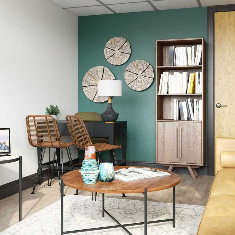 Modern, Bohemian, Midcentury Modern Office Design by Havenly Interior Designer Carla