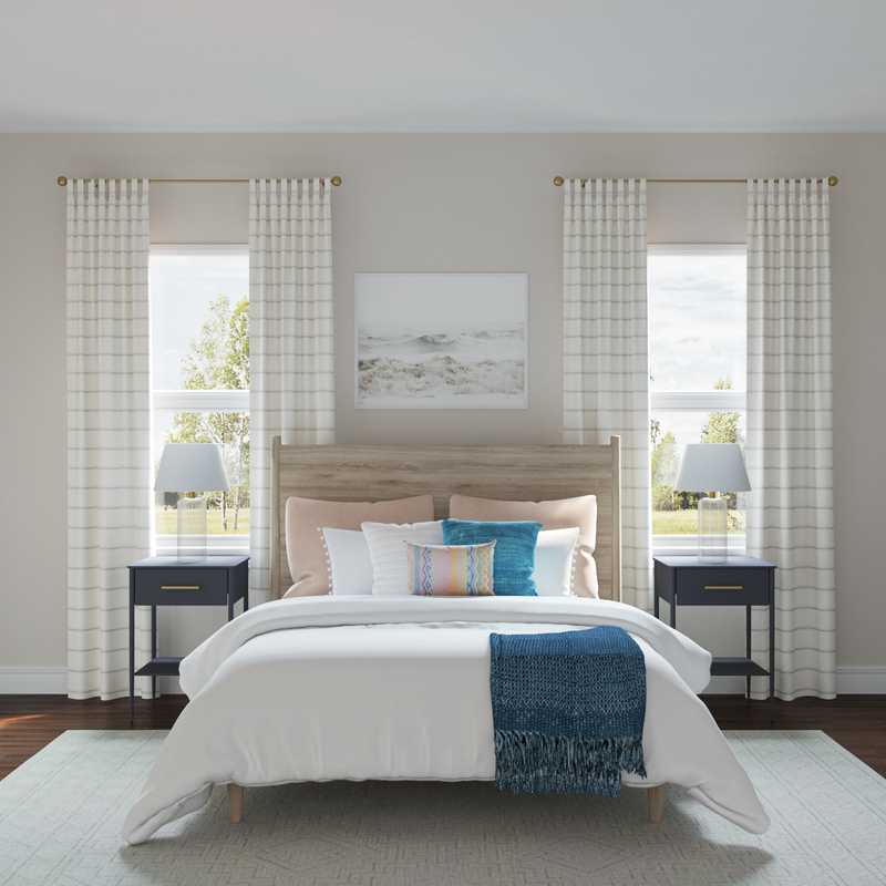 Eclectic, Bohemian, Midcentury Modern Bedroom Design by Havenly Interior Designer Nichole