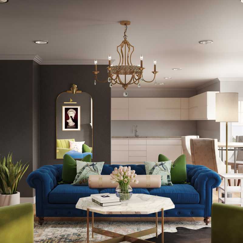 Modern, Classic, Midcentury Modern Living Room Design by Havenly Interior Designer Matthew