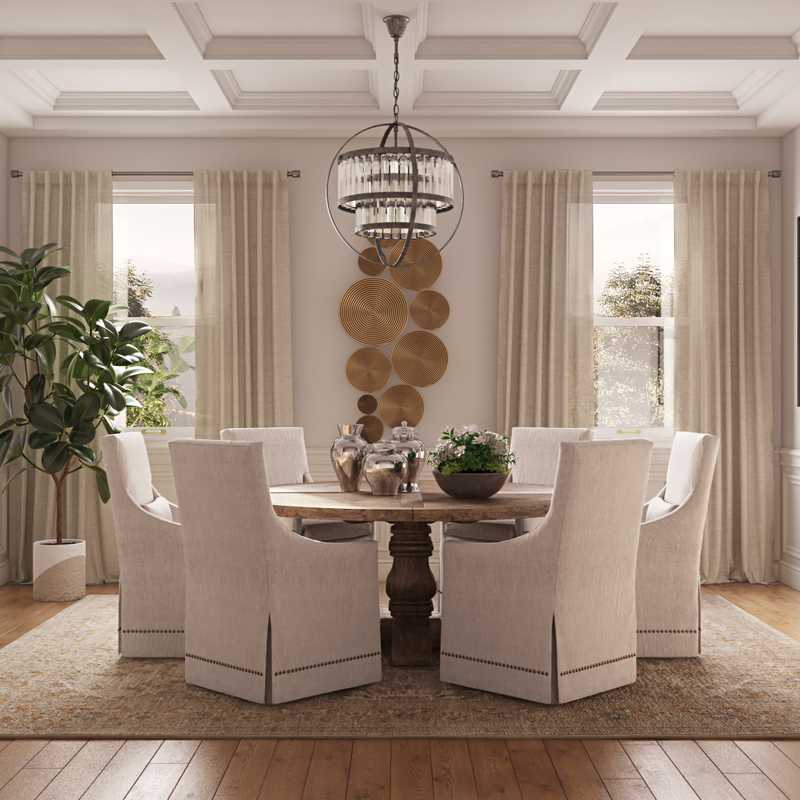 Contemporary, Eclectic Dining Room Design by Havenly Interior Designer Kamila