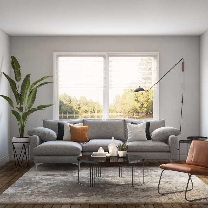 Modern, Industrial Living Room Design by Havenly Interior Designer Andrea
