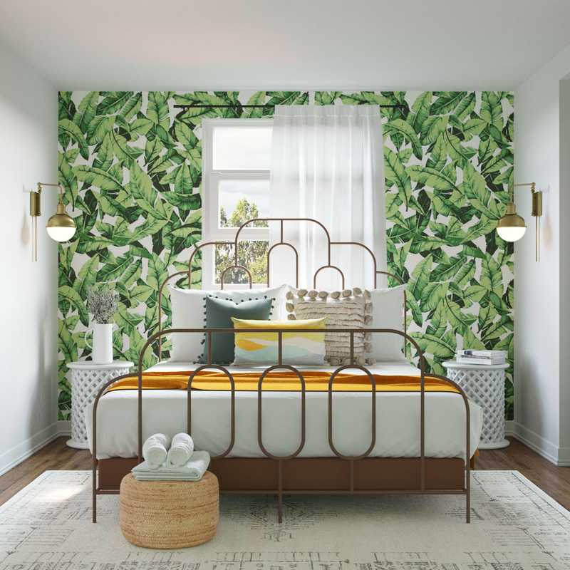Eclectic, Bohemian, Global, Midcentury Modern Bedroom Design by Havenly Interior Designer Catrina